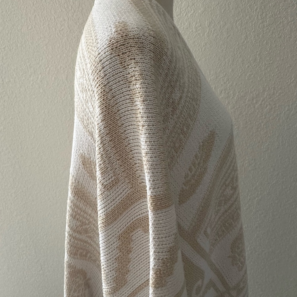 Muan Tzolkin Venus Ivory & Beige Pashmina/Poncho/Jorongo One Size EUC - Picture 11 of 13